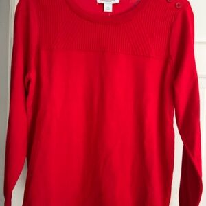 Liz Claiborne Vibrant Red Knit Top